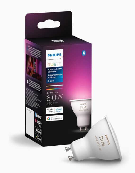 Philips Hue White and Colour Ambiance GU10 Bulb